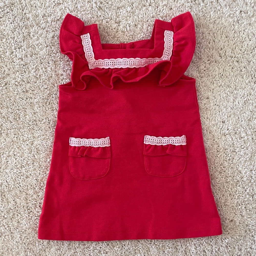 Janie And Jack Baby Ruffle Eyelet Trim Ponte Dress